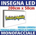 Insegna Luminosa 2mt x 50cm LED
